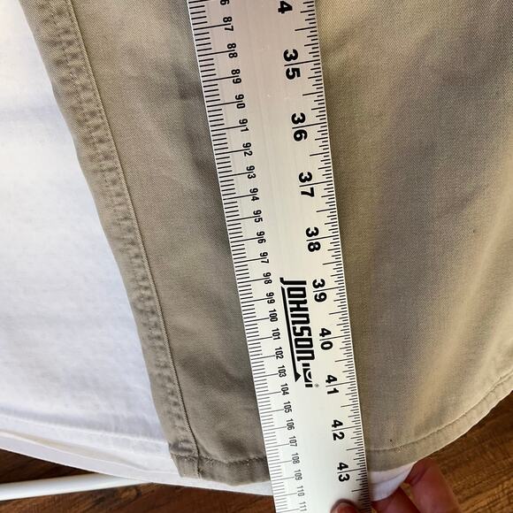 DKNY Men Flat Front Khaki Pants size 38x32, Natural Tan - Picture 3 of 10